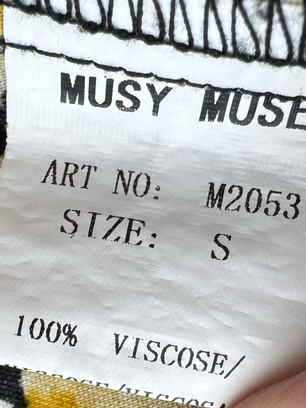 Musy Muse Yellow Floral Button Front Blouse  Small Long Sleeve Lightweight Top - Picture 4 of 6